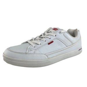 Levi’s White Lace Up Faux Leather Sneakers